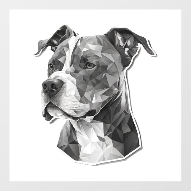Pitbull dog face floor decals (Front)