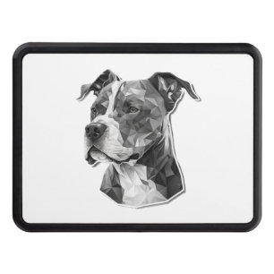 Pitbull dog face hitch cover