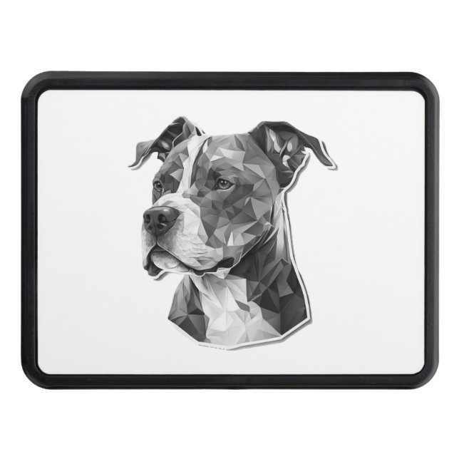 Pitbull dog face hitch cover (Front)