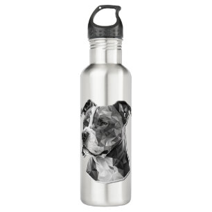 Pitbull dog face stainless steel water bottle