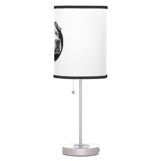 Pitbull dog face table lamp (Right)