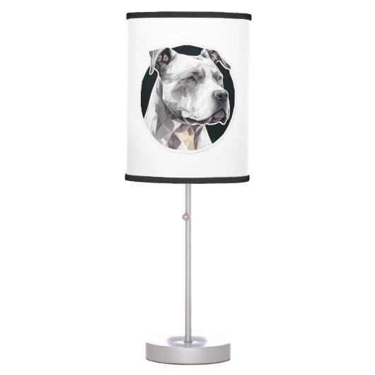 Pitbull dog face table lamp (Front)