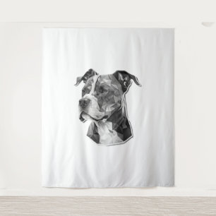 Pitbull dog face tapestry