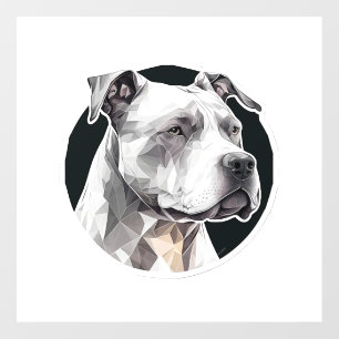 Pitbull dog face wall decal 