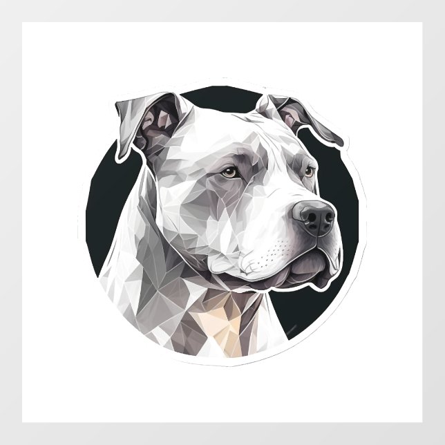 Pitbull dog face wall decal  (Front)