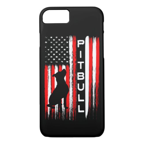 Pitbull Dog Flag American Phone Case Pit bull gift