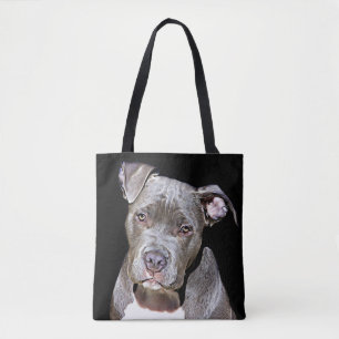 PITBULL DOG FUNNY TOTE BAG