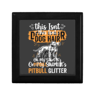 Pitbull Dog Hair Glitter Funny Dog Gift Box