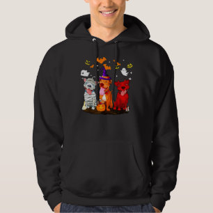 Pitbull Dog Halloween Pumpkin Witch Hat Halloween  Hoodie
