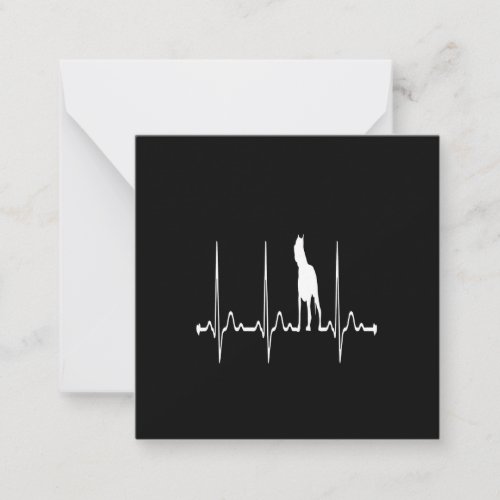 Pitbull dog heartbeat note card