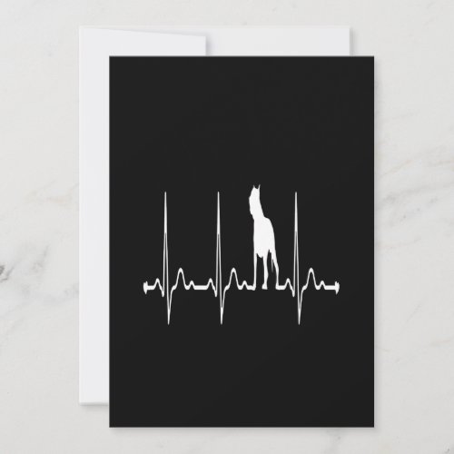 Pitbull dog heartbeat note card