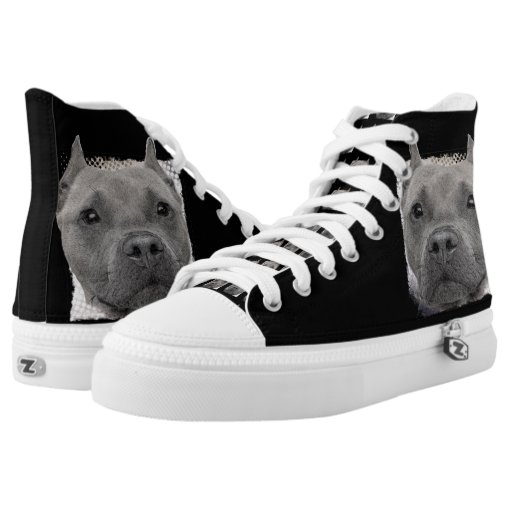 Pitbull Dog high top tennis shoes Zazzle