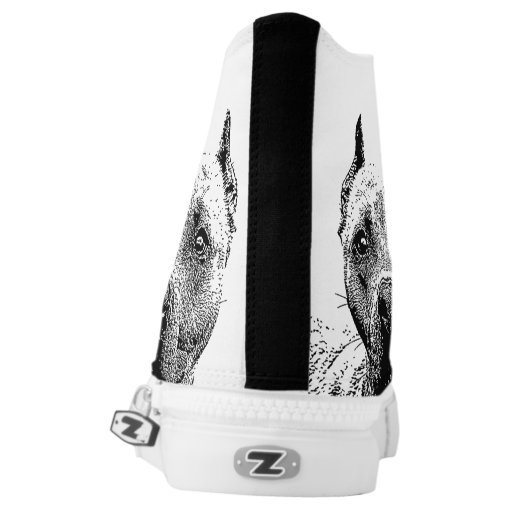 Pitbull dog high top tennis shoes Zazzle