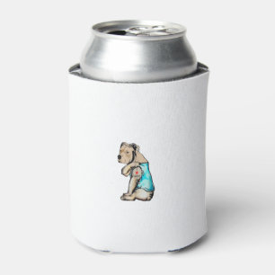 Pitbull Dog I Love Daddy Tattoo Funny Daddy Pitbul Can Cooler