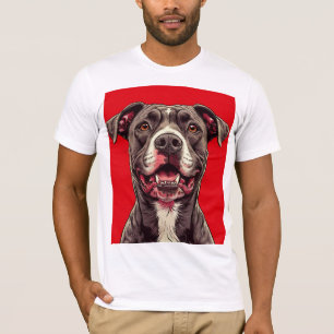 Pitbull dog illustration, dog lover gift T-Shirt
