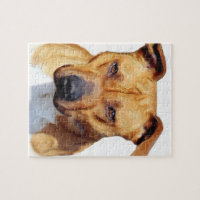 Pitbull portrait Jigsaw Puzzle for Sale by Witty-Kids