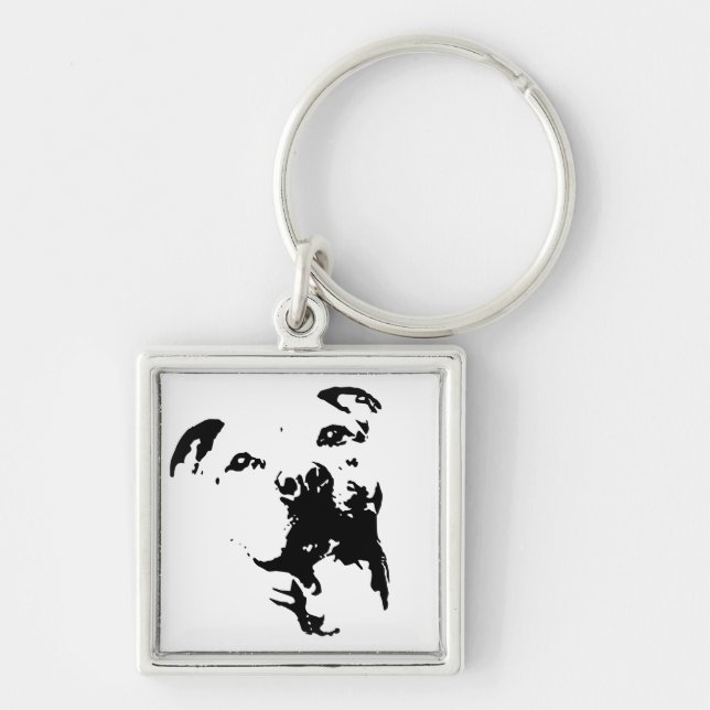 Pitbull Dog Keychain (Front)