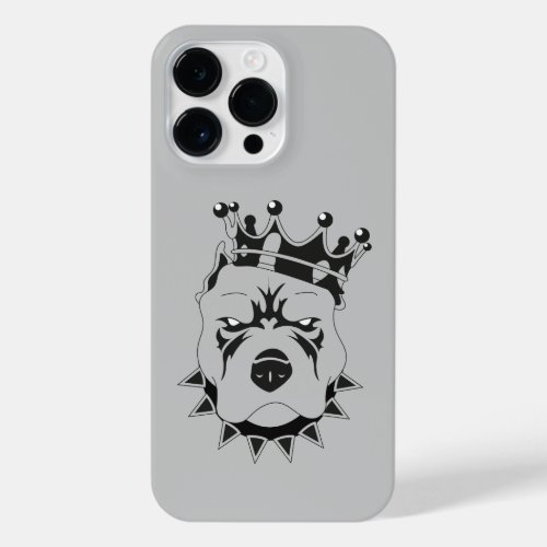 Pitbull Dog King Style iPhone 14 Pro Max Case