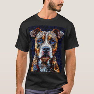 Pitbull Dog Lover Portrait Gift for him T-Shirt