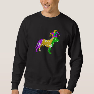 Pitbull Dog Mardi Gras Carnivals Funny Puppy Lover Sweatshirt