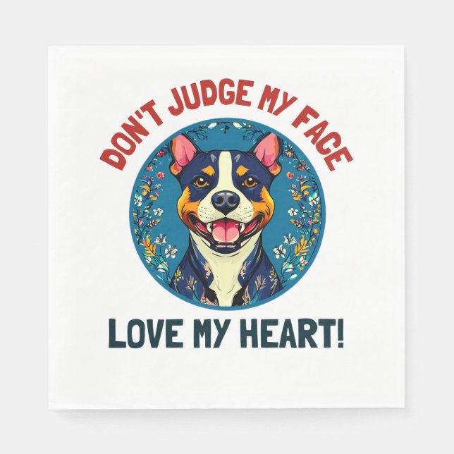 Pitbull dog napkins (Front)