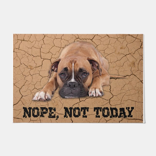 Pitbull Dog Nope Not Today Doormat (Front)