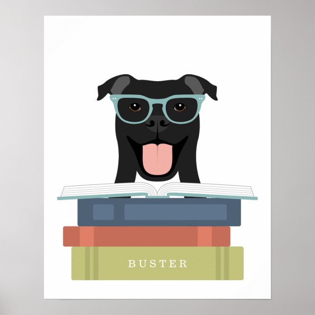 Pitbull Dog Personalized Print (Front)