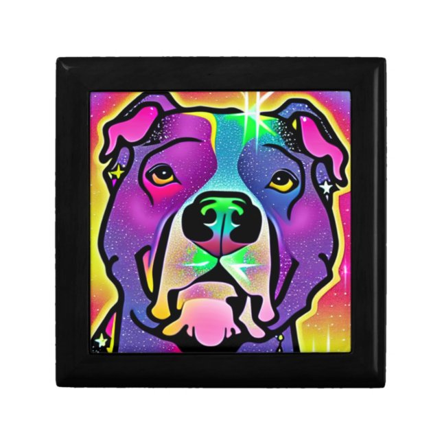 Pitbull Dog Pop Art  Gift Box (Front)