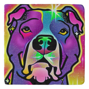 Pitbull Dog Pop Art Trivet