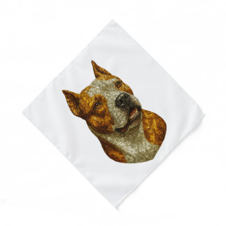 Pitbull Dog Portrait Bandana