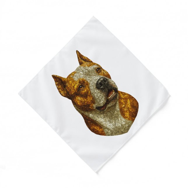 Pitbull Dog Portrait Bandana (Front)