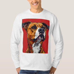 Pitbull dog portrait for dog lovers gift T-Shirt