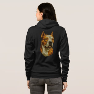 Pitbull Dog Portrait Hoodie