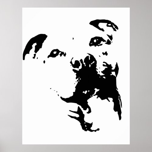 Pitbull Dog Poster