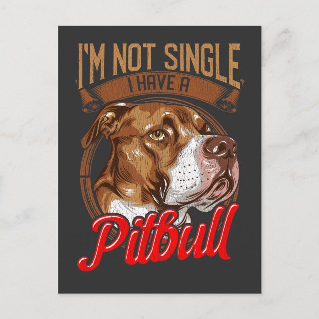 Pitbull Dog Relationship Puppy Parent Postcard (Front)