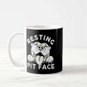 Pitbull Dog Resting Pit Face Sarcastic Humor Coffee Mug