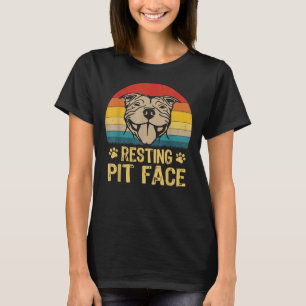 Pitbull Dog Resting Pit Face T-Shirt