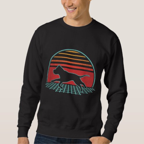 Pitbull Dog Retro Vintage 80s Style Animal Lover G Sweatshirt