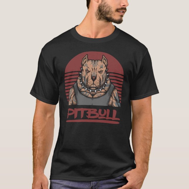 Pitbull Dog                       T-Shirt (Front)