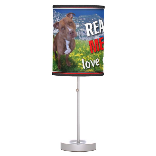 Pitbull Dog Table Lamp (Front)