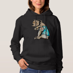 Pitbull Dog Tattoo I Love Mom Mother's Day Gift T- Hoodie