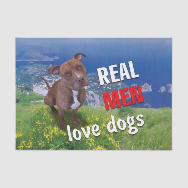 Pitbull Dog Tissue Paper (Front)