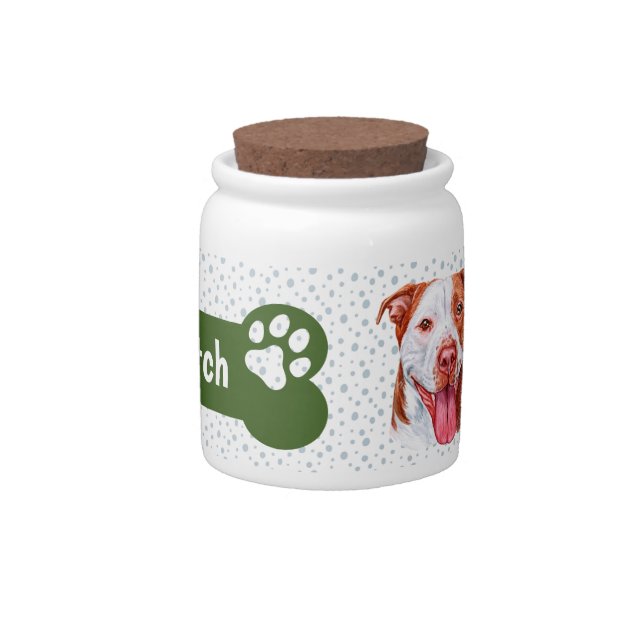 Pitbull Dog Treat Jar (Front)
