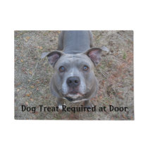 Pitbull Dog Treat Required Doormat