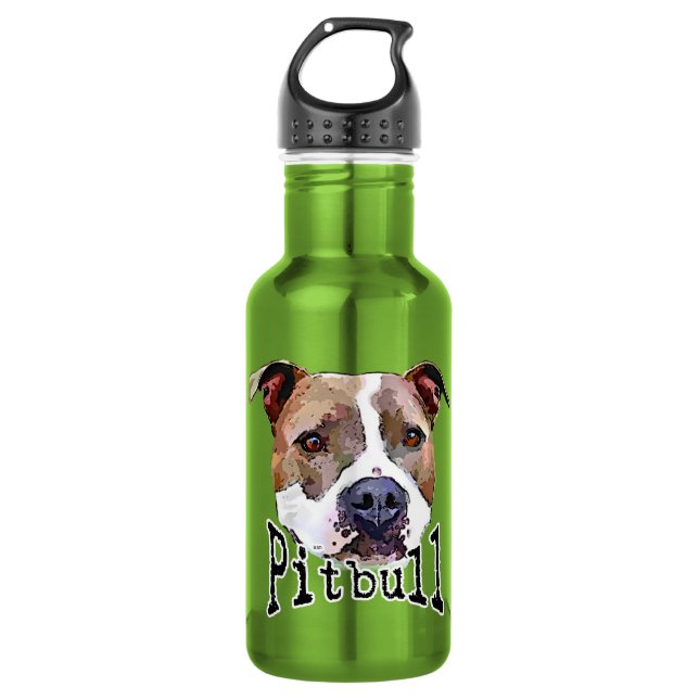 Pitbull Dog Water Bottle (Front)