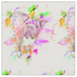 Pitbull Dog Watercolor Art Fabric