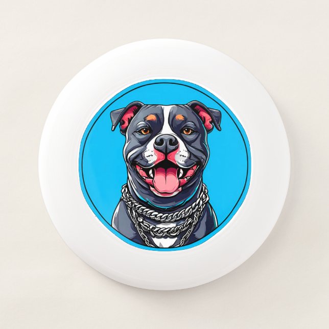 Pitbull dog Wham-O frisbee (Front)