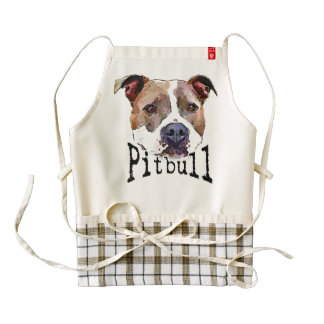 Pitbull Dog Zazzle HEART Apron
