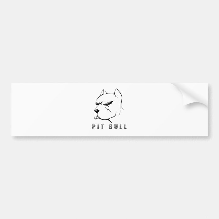 Pitbull draw bumper stickers