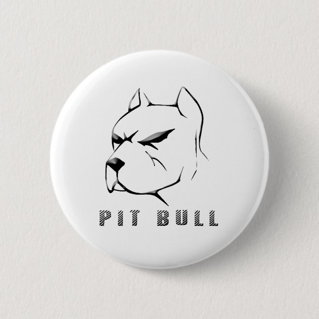 Pitbull draw pinback button (Front)